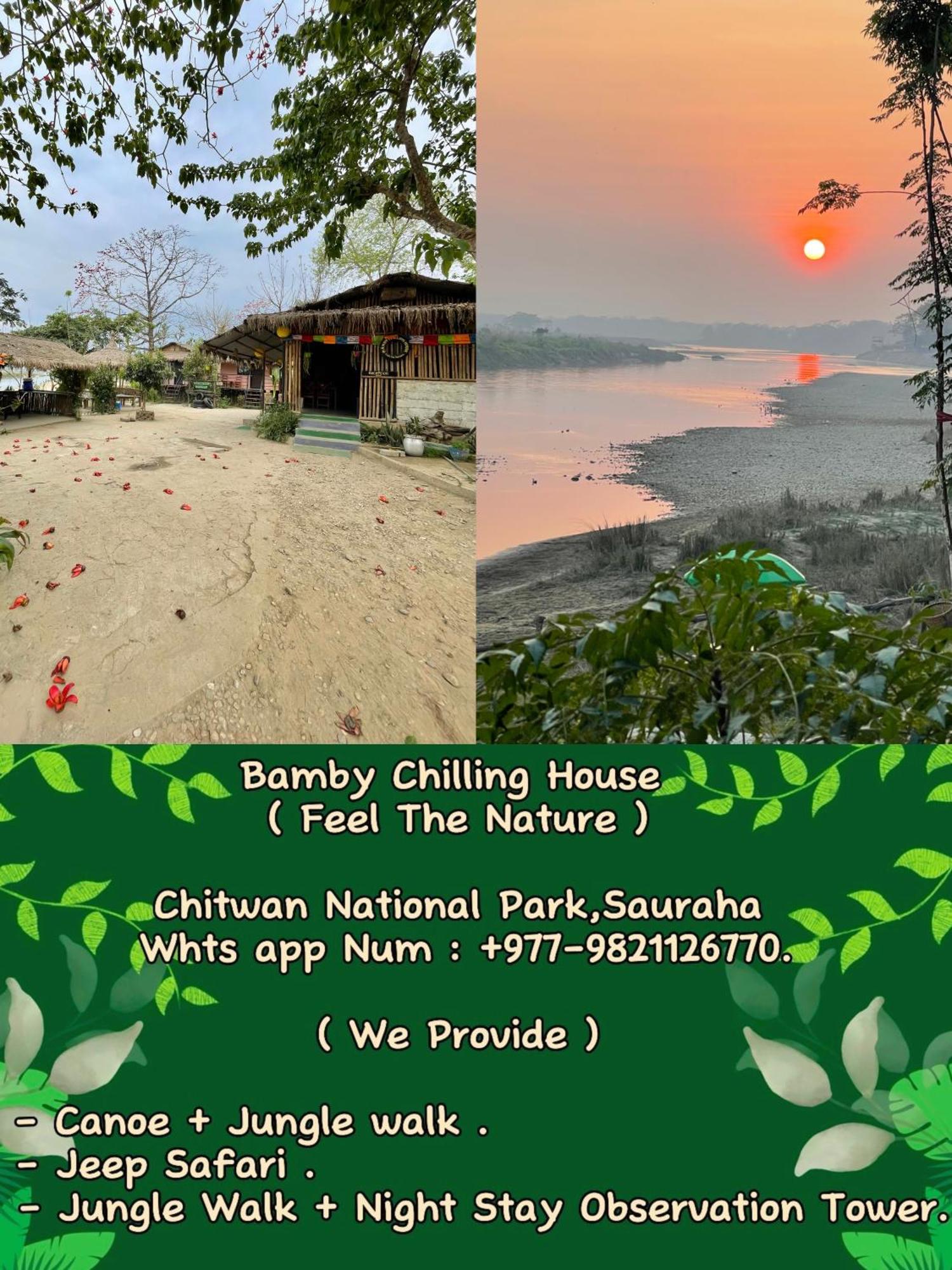 Bamby Chilling House - Feel The Nature Sauraha Exterior foto